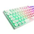 PC POWER K87 White Retro Punk Suspension Keyboard